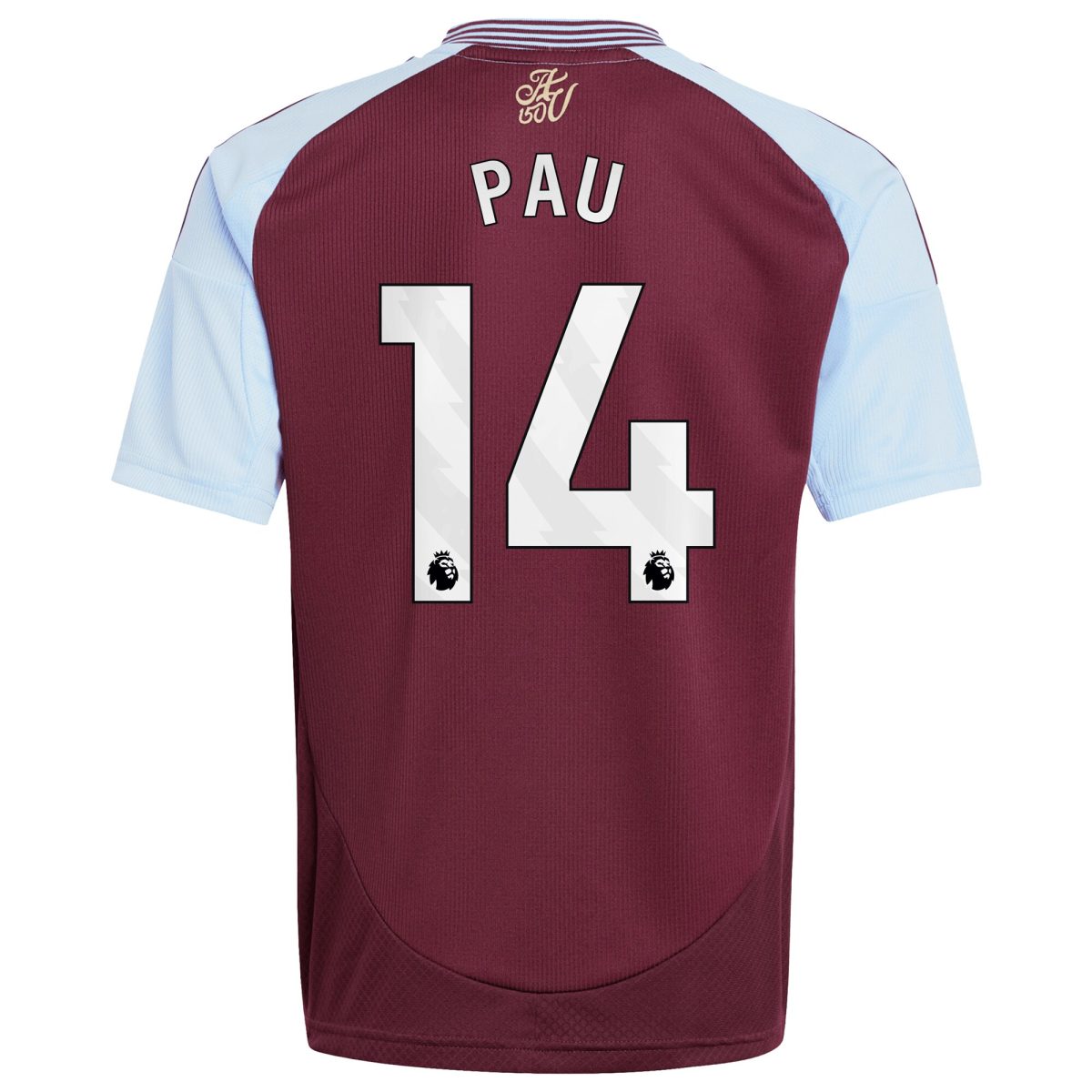 aston villa adidas home shirt 2024-25 – kids with pau 14 printing Collection - Official Aston Villa Kits