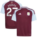 aston villa adidas home shirt 2024-25 – kids with rogers 27 printing Collection - Official Aston Villa Kits
