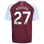 aston villa adidas home shirt 2024-25 – kids with rogers 27 printing Collection - Official Aston Villa Kits