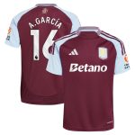 aston villa adidas home shirt 2024-25 with a.garcía 16 printing Collection - Official Aston Villa Kits