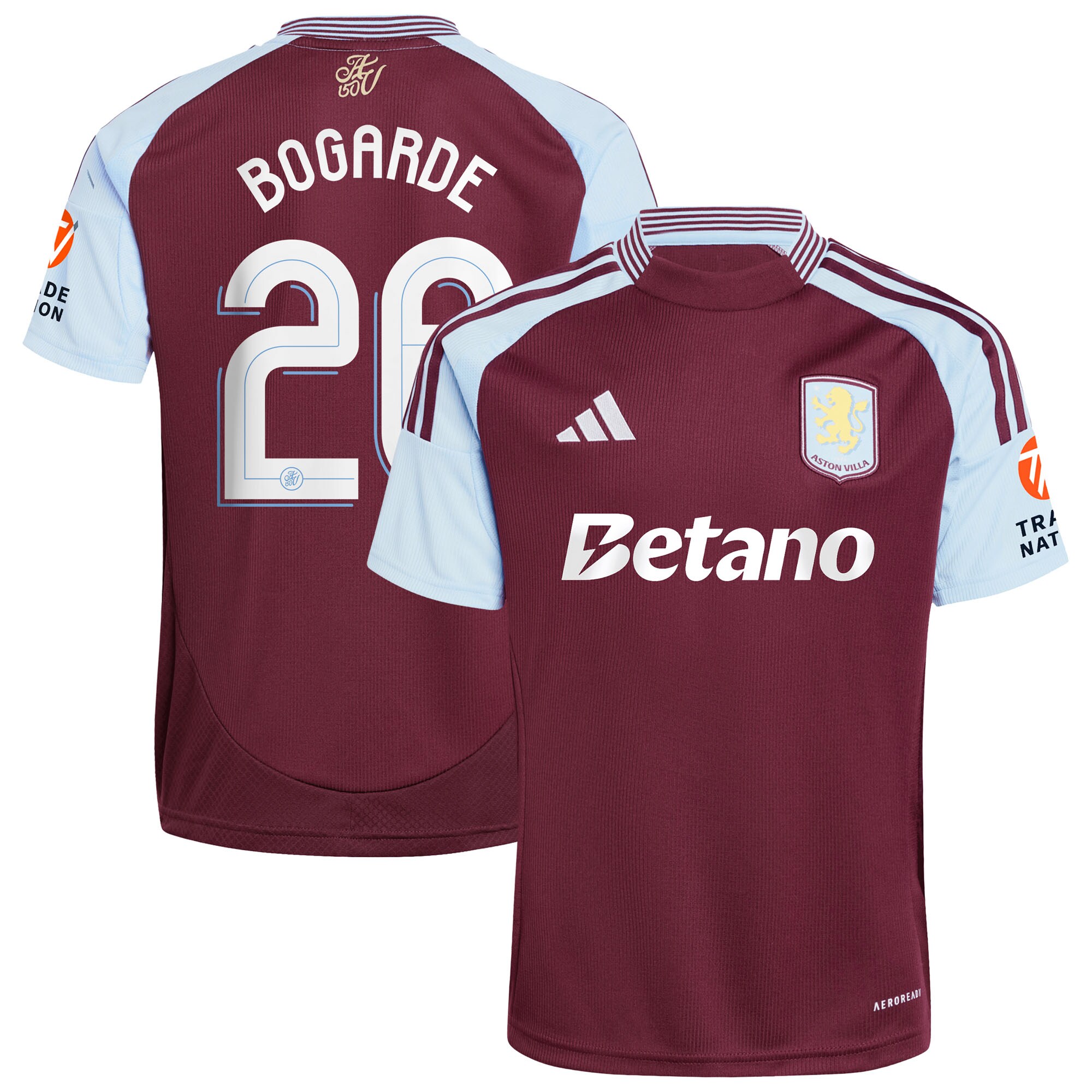 aston villa adidas home shirt 2024-25 with bogarde 26 cup printing Collection - Official Aston Villa Kits