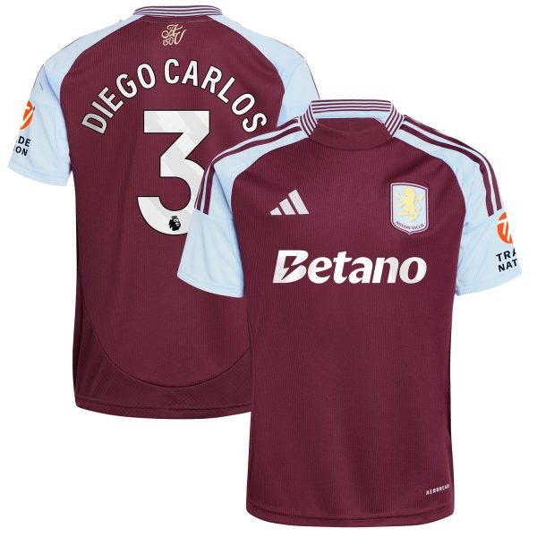 aston villa adidas home shirt 2024-25 with diego carlos 3 printing Collection - Official Aston Villa Kits