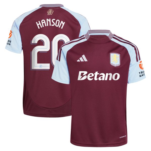 aston villa adidas home shirt 2024-25 with hanson 20 cup printing Collection - Official Aston Villa Kits