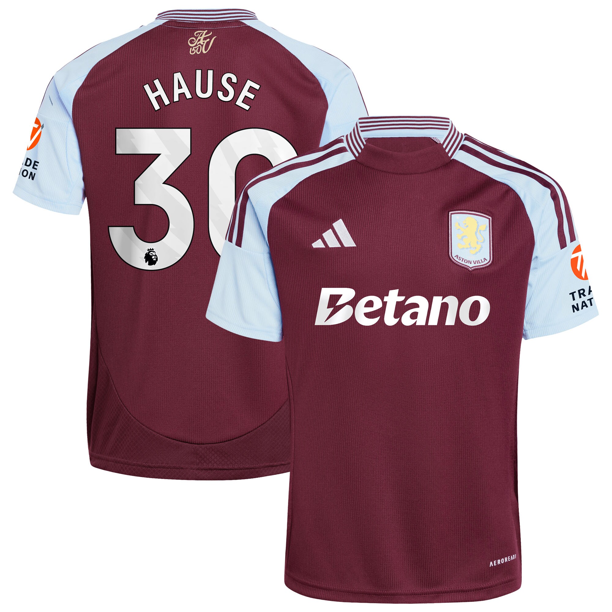 aston villa adidas home shirt 2024-25 with hause 30 printing Collection - Official Aston Villa Kits