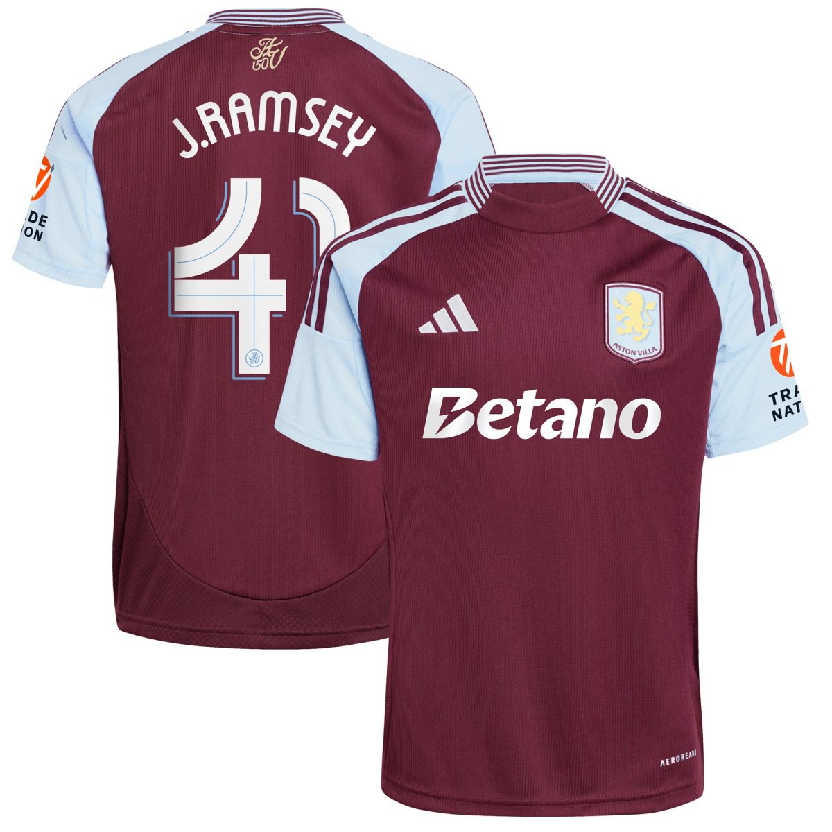 aston villa adidas home shirt 2024-25 with j. ramsey 41 cup printing Collection - Official Aston Villa Kits