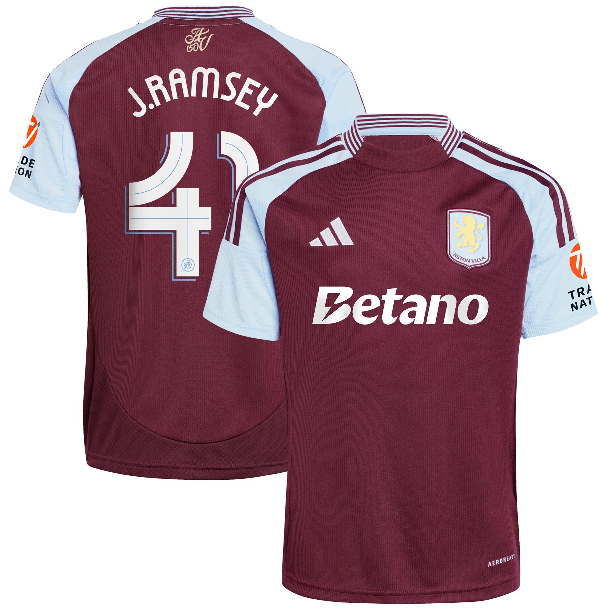 aston villa adidas home shirt 2024-25 with j. ramsey 41 cup printing Collection - Official Aston Villa Kits
