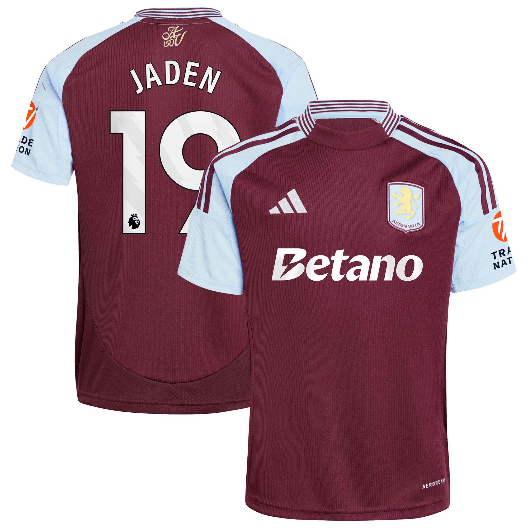 aston villa adidas home shirt 2024-25 with jaden 19 printing Collection - Official Aston Villa Kits
