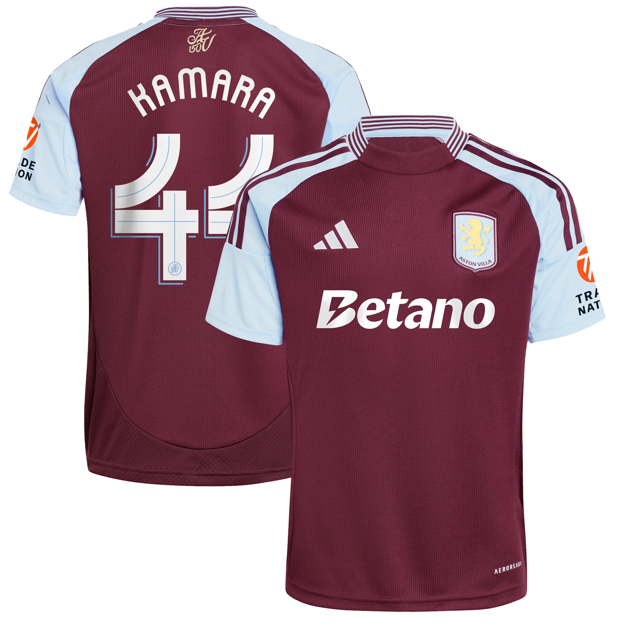 aston villa adidas home shirt 2024-25 with kamara 44 cup printing Collection - Official Aston Villa Kits