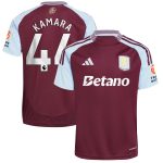 aston villa adidas home shirt 2024-25 with kamara 44 printing Collection - Official Aston Villa Kits