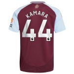 aston villa adidas home shirt 2024-25 with kamara 44 printing Collection - Official Aston Villa Kits