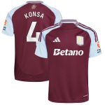aston villa adidas home shirt 2024-25 with konsa 4 printing Collection - Official Aston Villa Kits