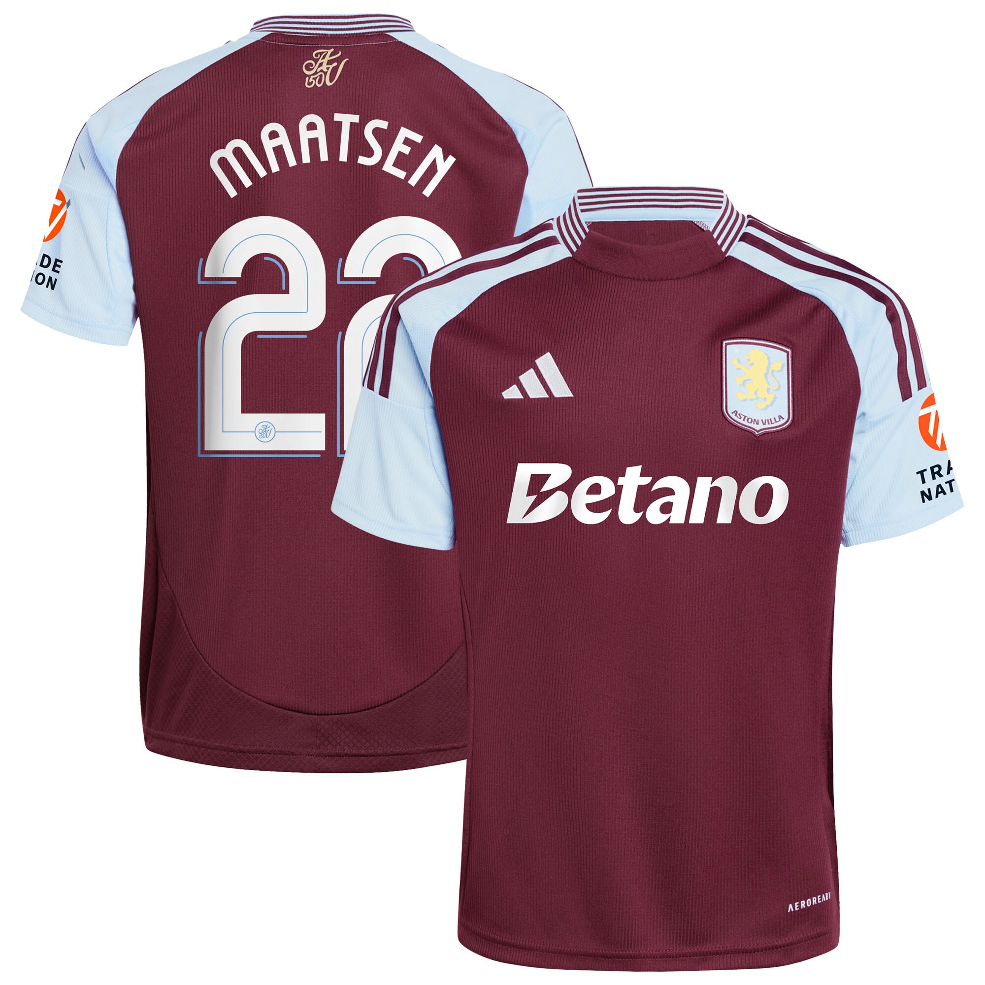 aston villa adidas home shirt 2024-25 with maatsen 22 cup printing Collection - Official Aston Villa Kits