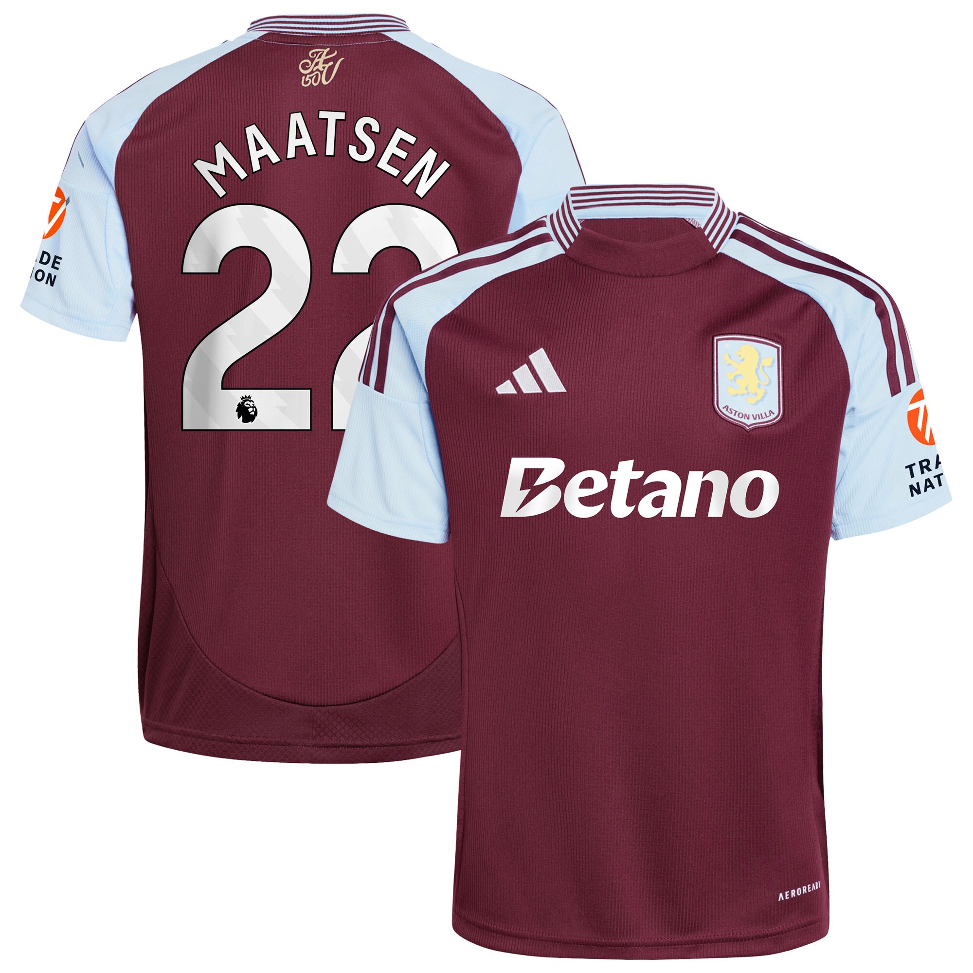 aston villa adidas home shirt 2024-25 with maatsen 22 printing Collection - Official Aston Villa Kits