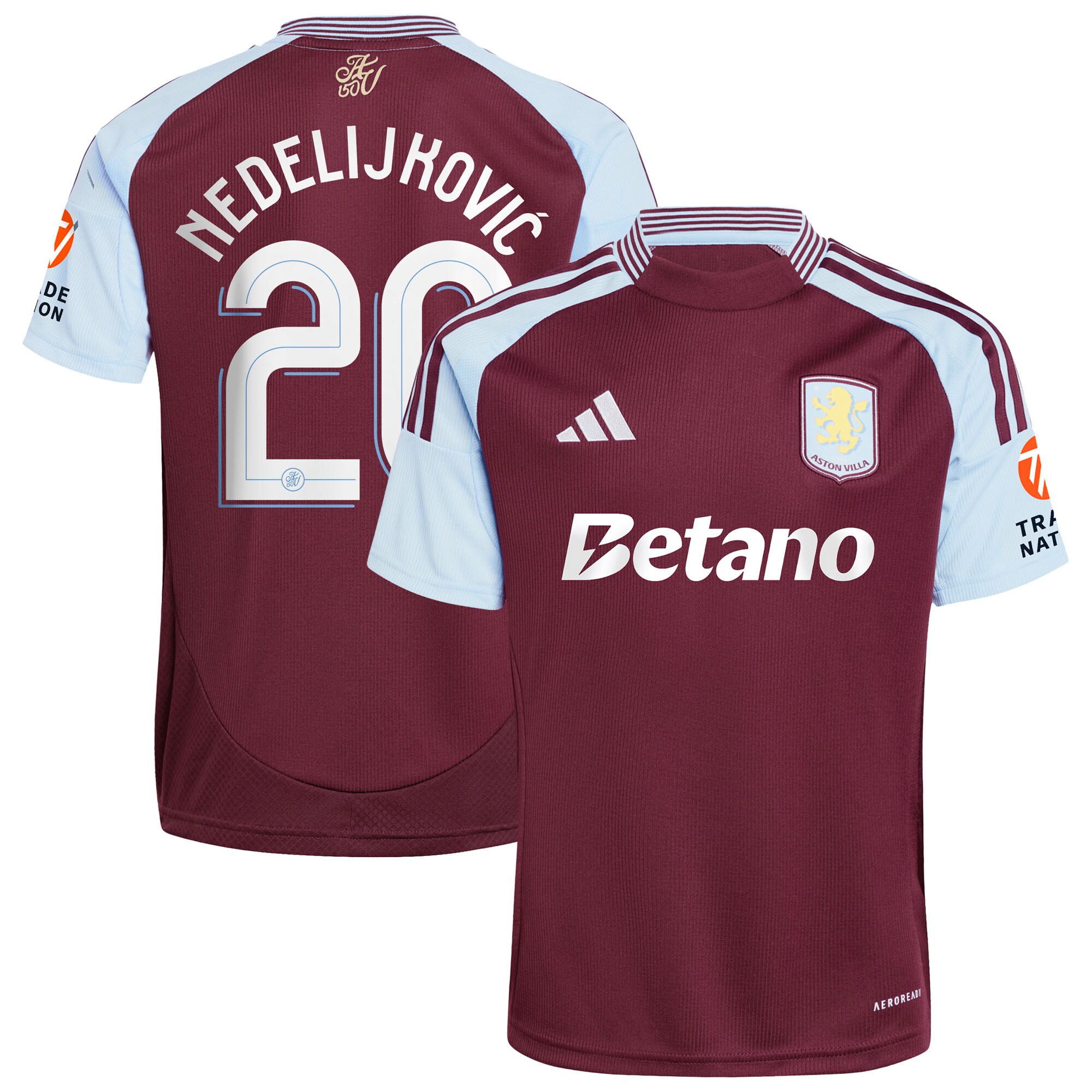 aston villa adidas home shirt 2024-25 with nedeljković 20 cup printing Collection - Official Aston Villa Kits
