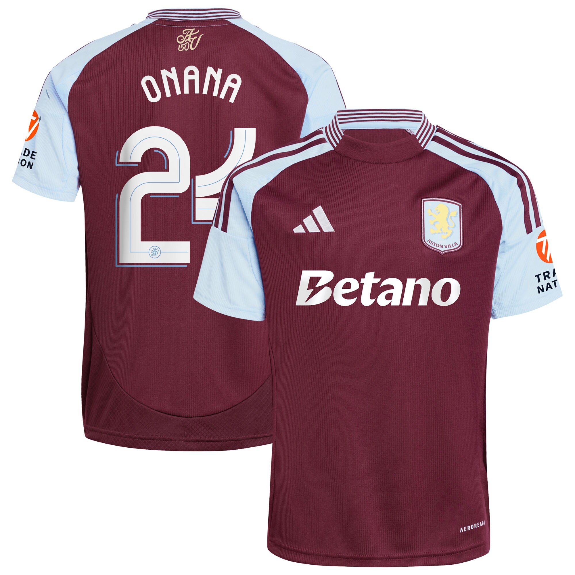 aston villa adidas home shirt 2024-25 with onana 24 cup printing Collection - Official Aston Villa Kits