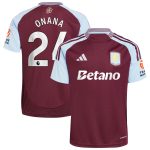 aston villa adidas home shirt 2024-25 with onana 24 printing Collection - Official Aston Villa Kits