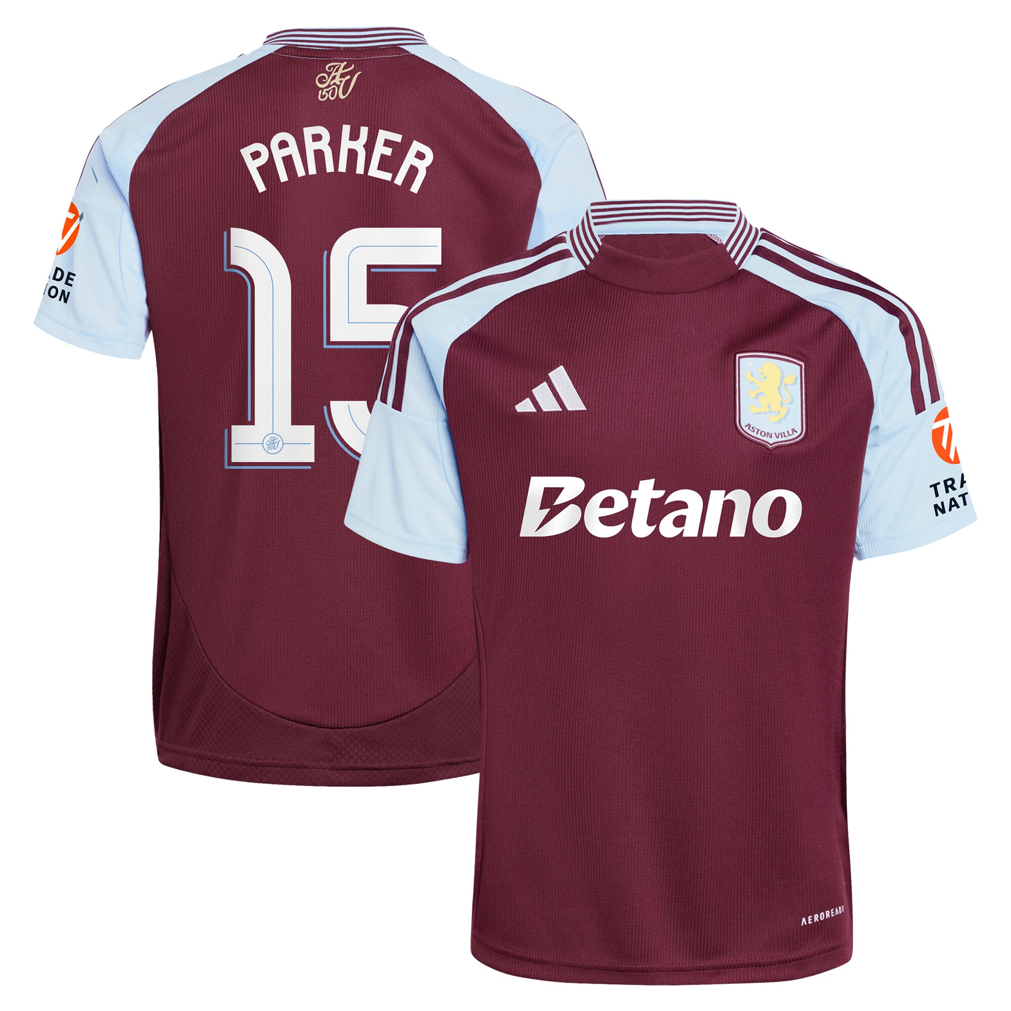 aston villa adidas home shirt 2024-25 with parker 15 cup printing Collection - Official Aston Villa Kits