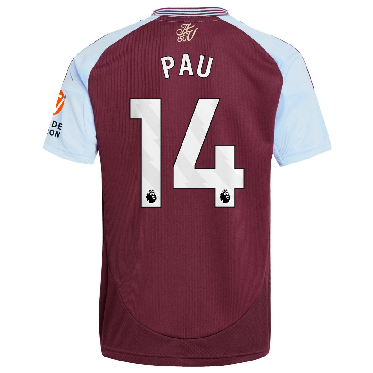 aston villa adidas home shirt 2024-25 with pau 14 printing Collection - Official Aston Villa Kits
