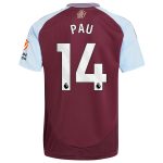 aston villa adidas home shirt 2024-25 with pau 14 printing Collection - Official Aston Villa Kits