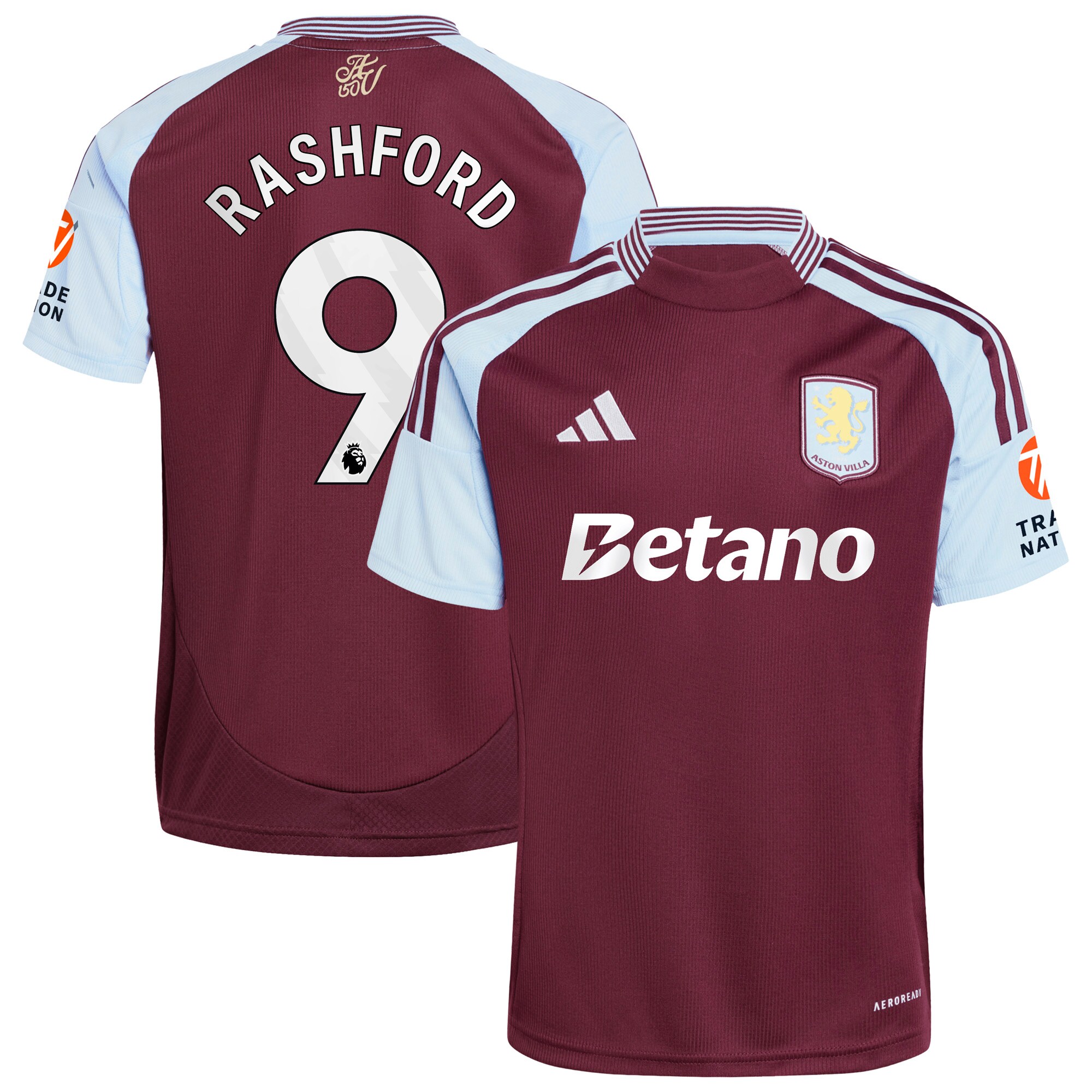 aston villa adidas home shirt 2024-25 with rashford 9 printing Collection - Official Aston Villa Kits