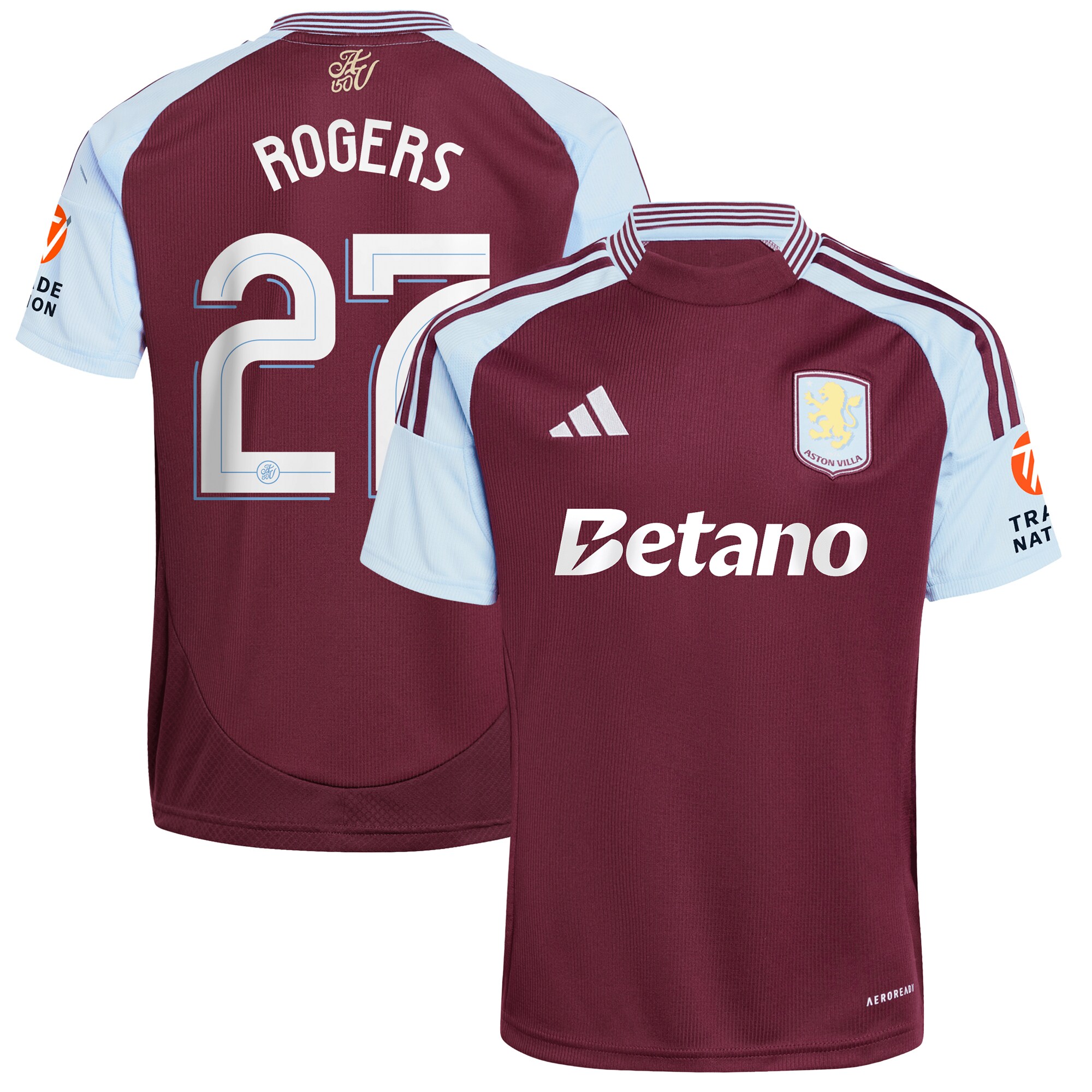 aston villa adidas home shirt 2024-25 with rogers 27 cup printing Collection - Official Aston Villa Kits