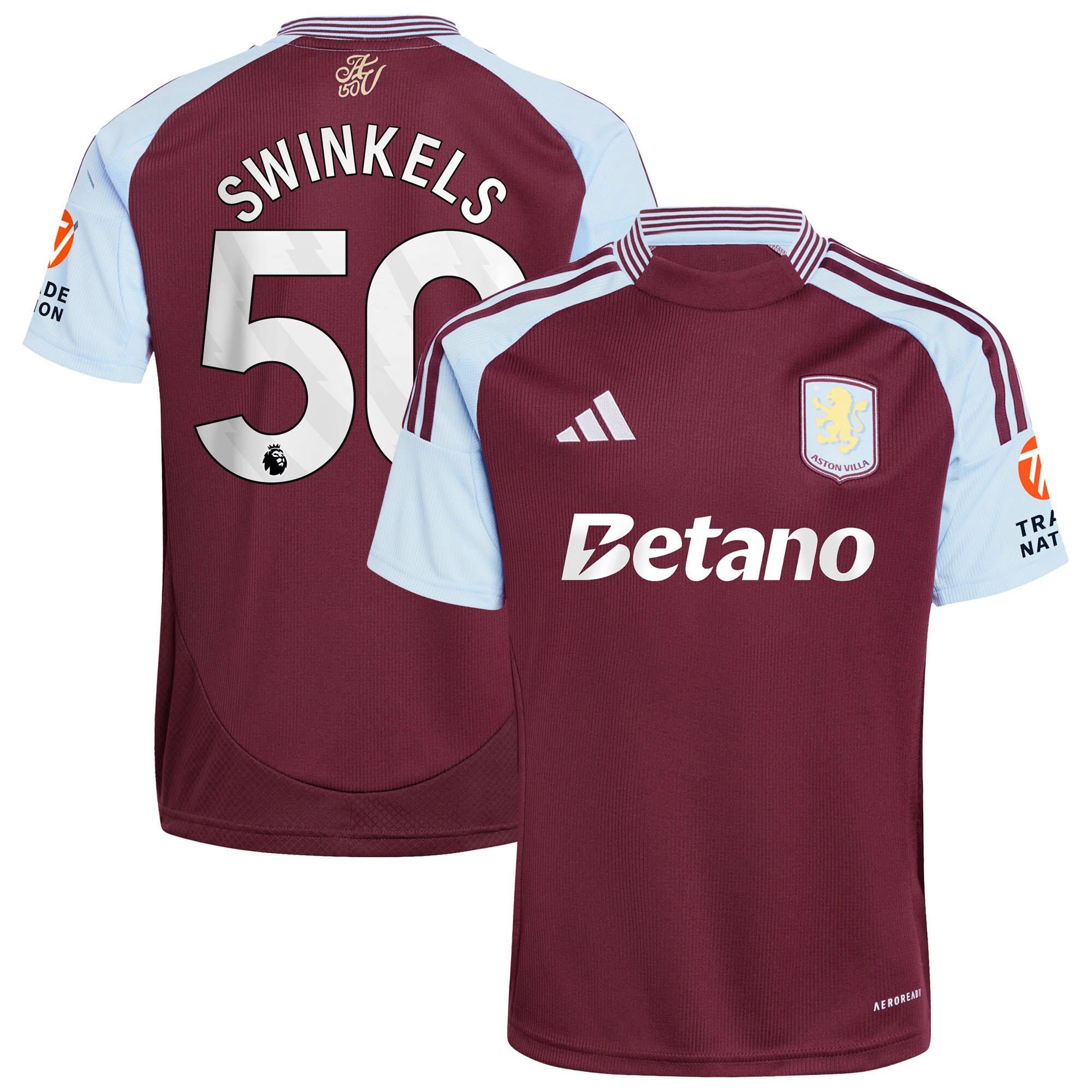 aston villa adidas home shirt 2024-25 with swinkels 50 printing Collection - Official Aston Villa Kits