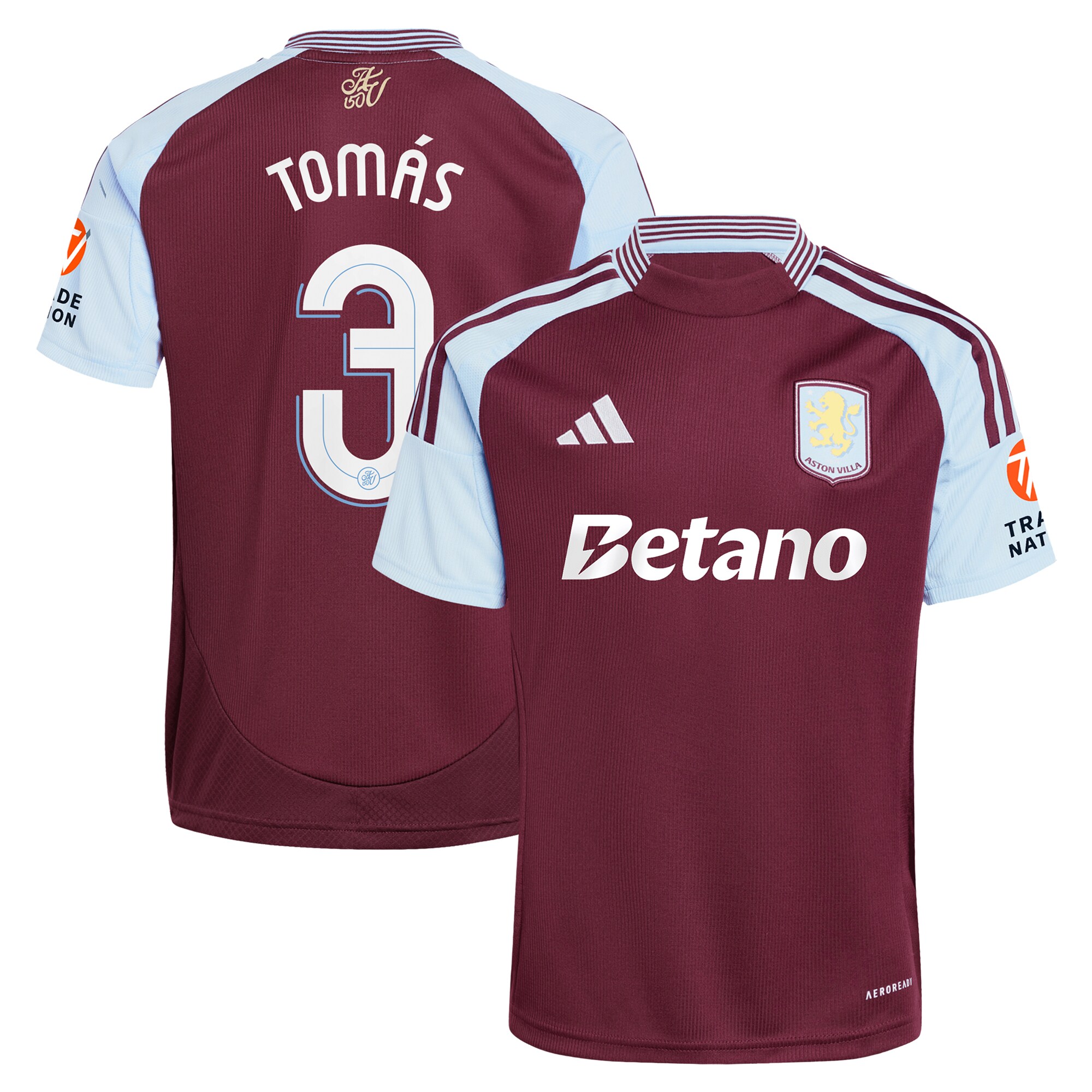 aston villa adidas home shirt 2024-25 with tomás 3 cup printing Collection - Official Aston Villa Kits