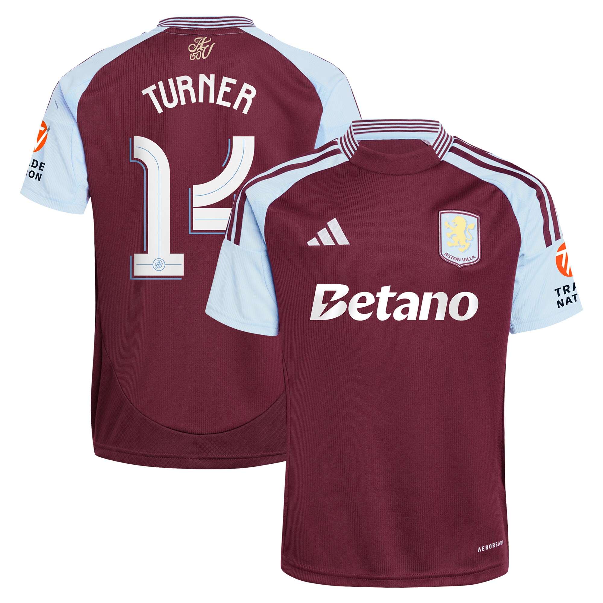 aston villa adidas home shirt 2024-25 with turner 14 cup printing Collection - Official Aston Villa Kits