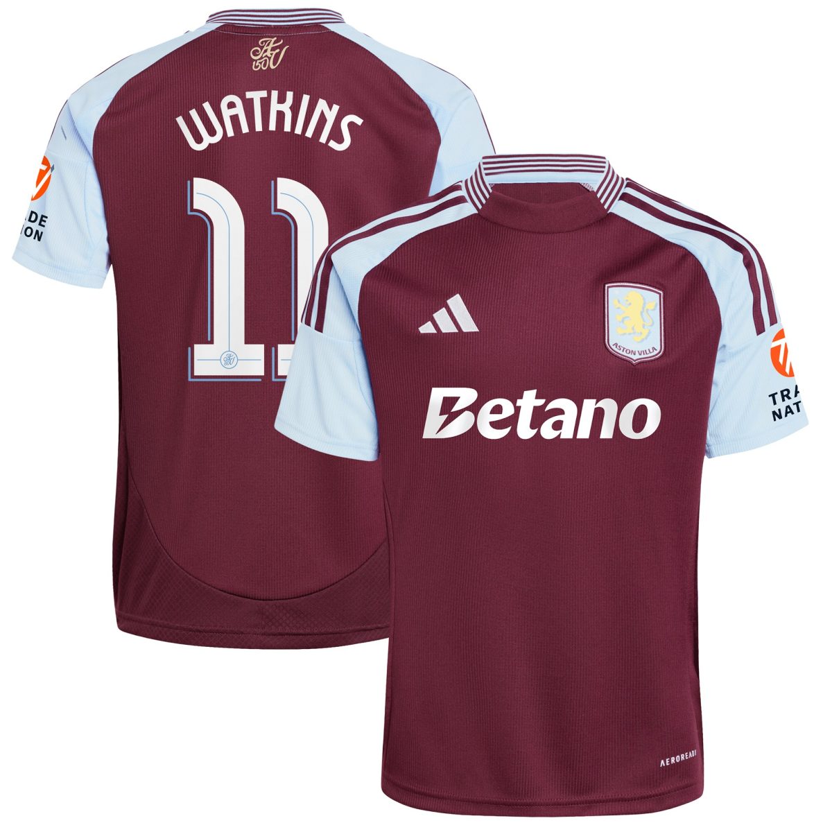 aston villa adidas home shirt 2024-25 with watkins 11 cup printing Collection - Official Aston Villa Kits