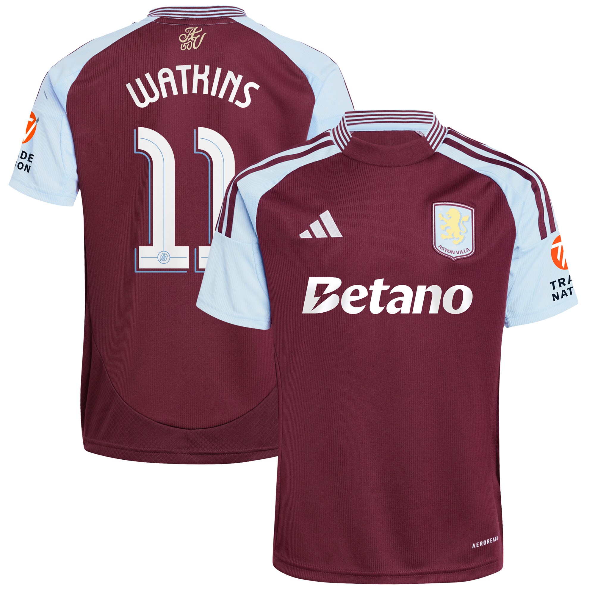 aston villa adidas home shirt 2024-25 with watkins 11 cup printing Collection - Official Aston Villa Kits