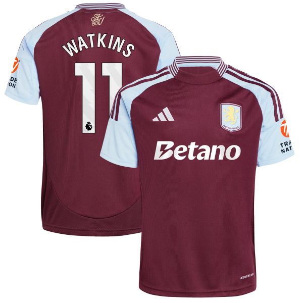 aston villa adidas home shirt 2024-25 with watkins 11 printing Collection - Official Aston Villa Kits