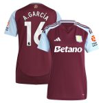 aston villa adidas home shirt 2024-25 – womens with a.garcía 16 printing Collection - Official Aston Villa Kits