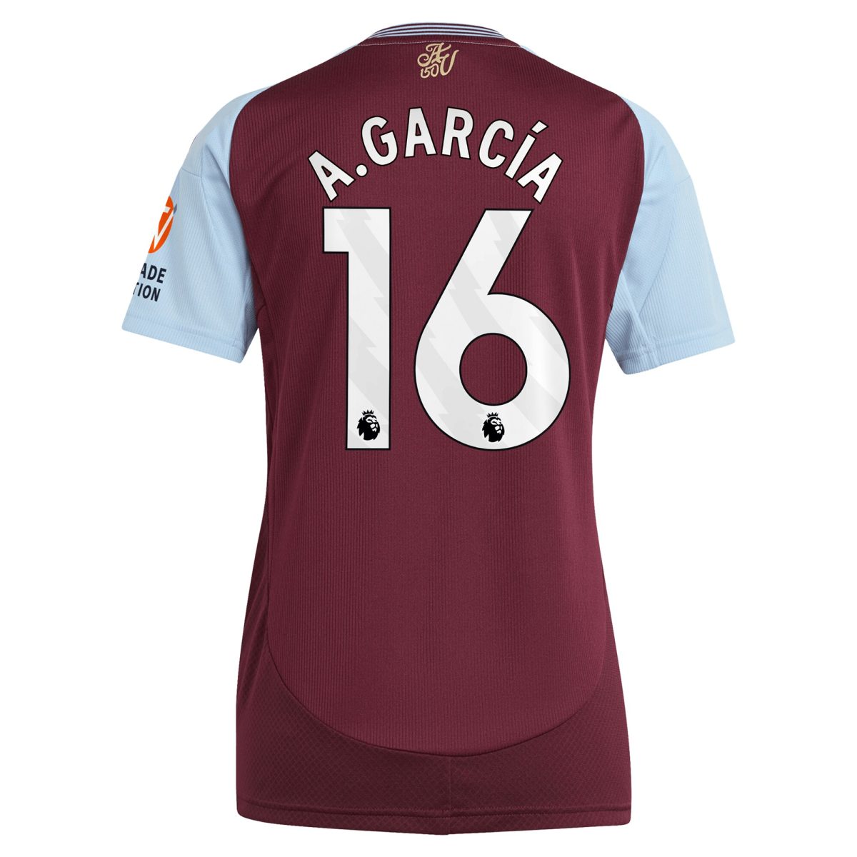 aston villa adidas home shirt 2024-25 – womens with a.garcía 16 printing Collection - Official Aston Villa Kits