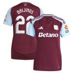 aston villa adidas home shirt 2024-25 – womens with baijings 22 cup printing Collection - Official Aston Villa Kits