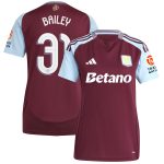 aston villa adidas home shirt 2024-25 – womens with bailey 31 cup printing Collection - Official Aston Villa Kits