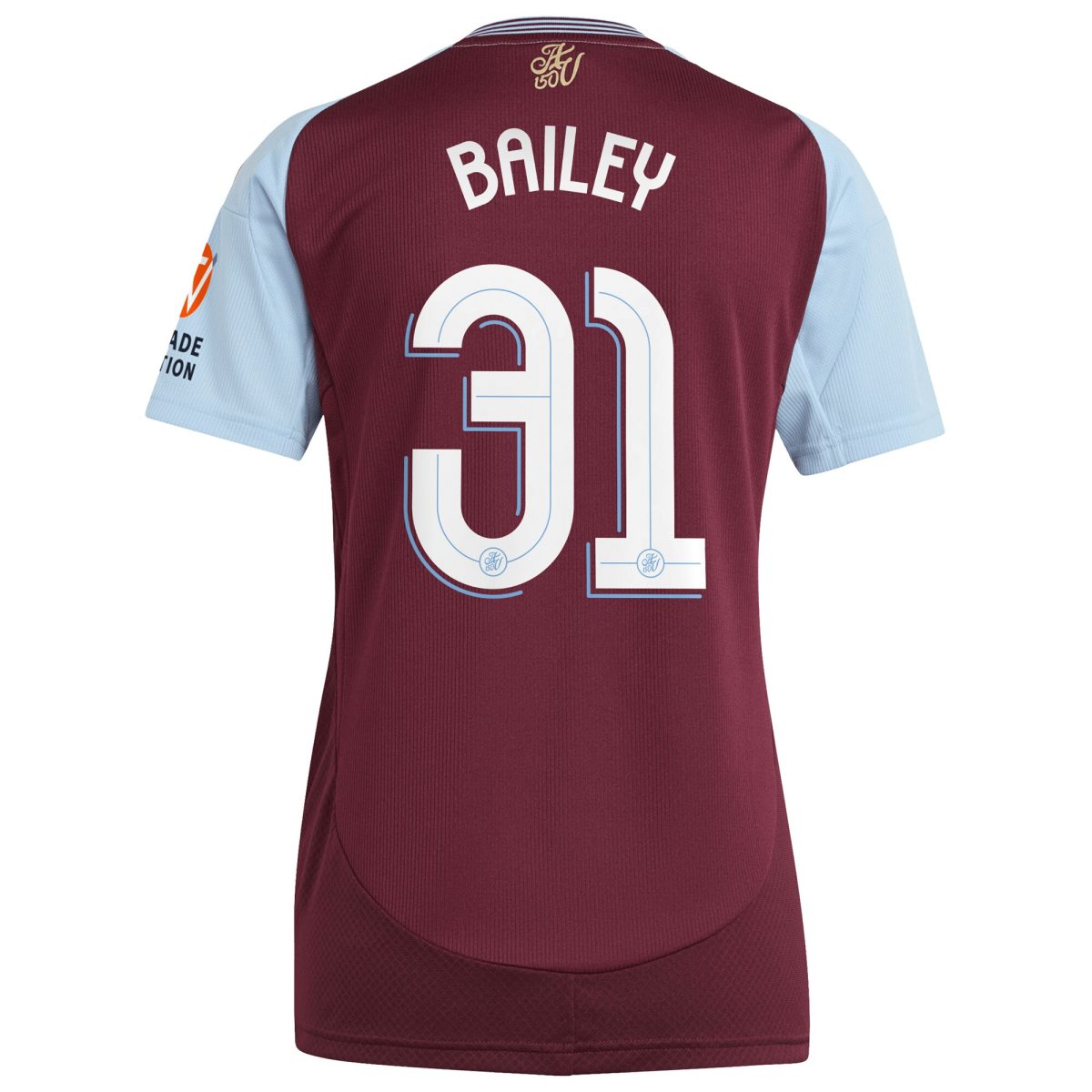 aston villa adidas home shirt 2024-25 – womens with bailey 31 cup printing Collection - Official Aston Villa Kits