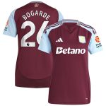 aston villa adidas home shirt 2024-25 – womens with bogarde 26 printing Collection - Official Aston Villa Kits