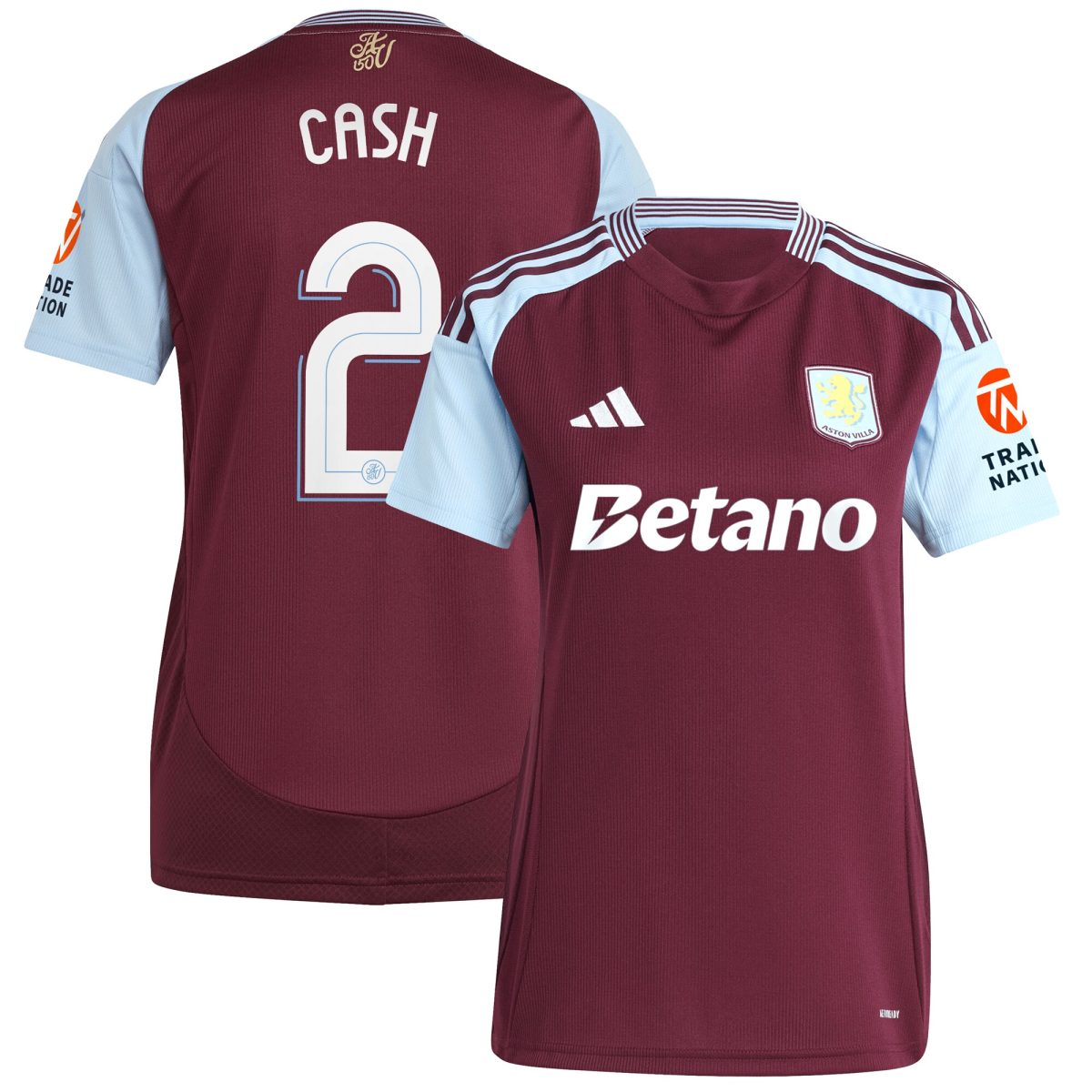 aston villa adidas home shirt 2024-25 – womens with cash 2 cup printing Collection - Official Aston Villa Kits