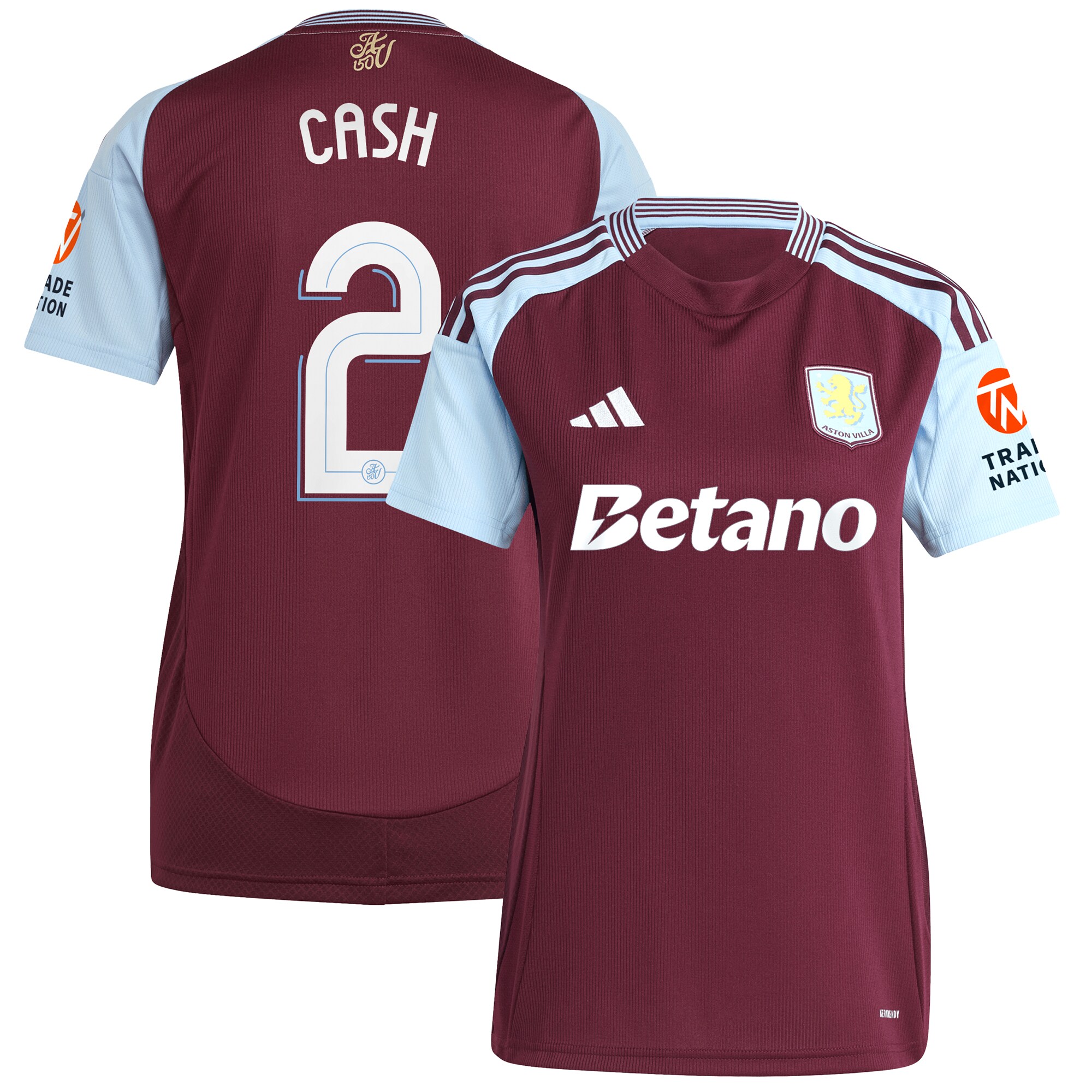 aston villa adidas home shirt 2024-25 – womens with cash 2 cup printing Collection - Official Aston Villa Kits