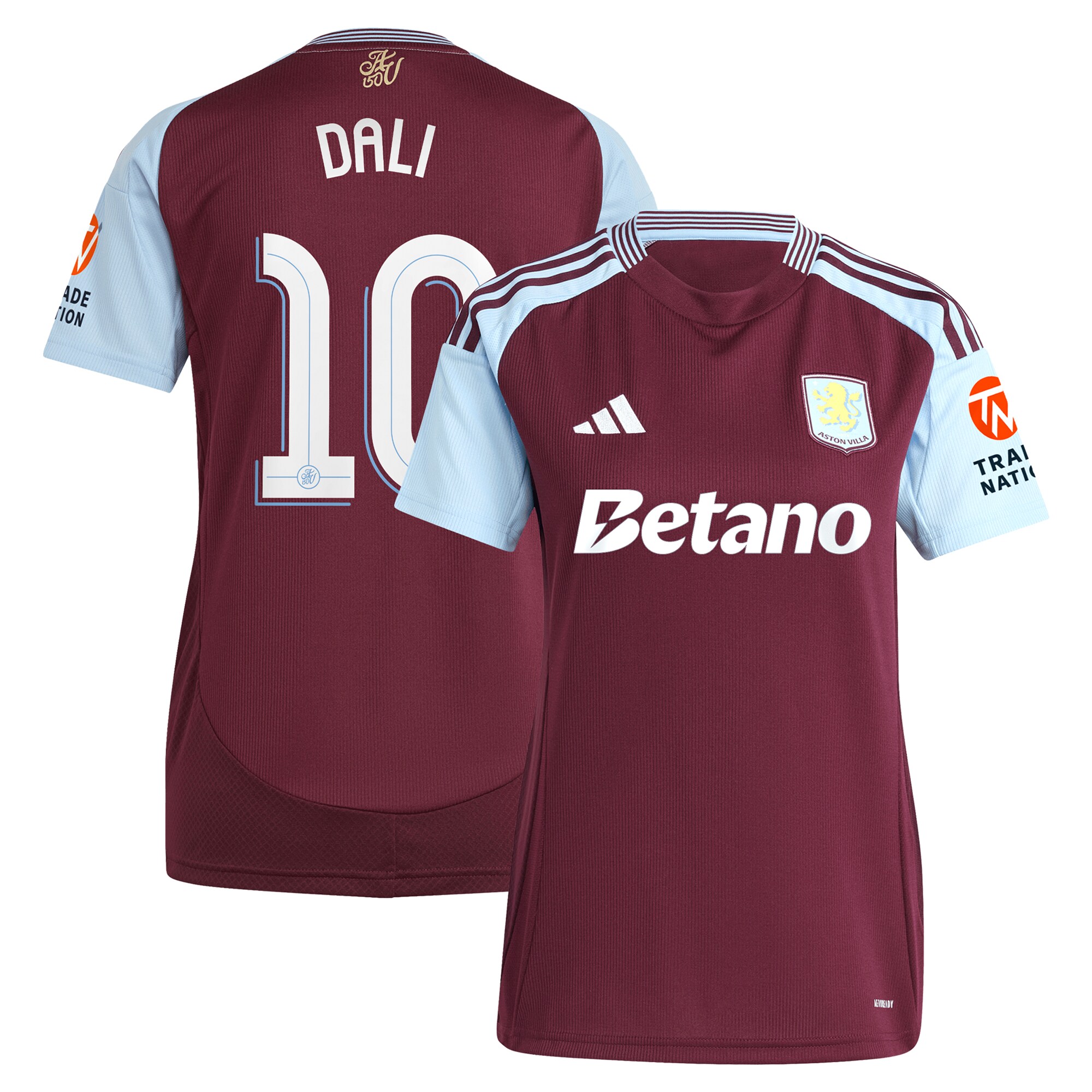 aston villa adidas home shirt 2024-25 – womens with dali 10 cup printing Collection - Official Aston Villa Kits