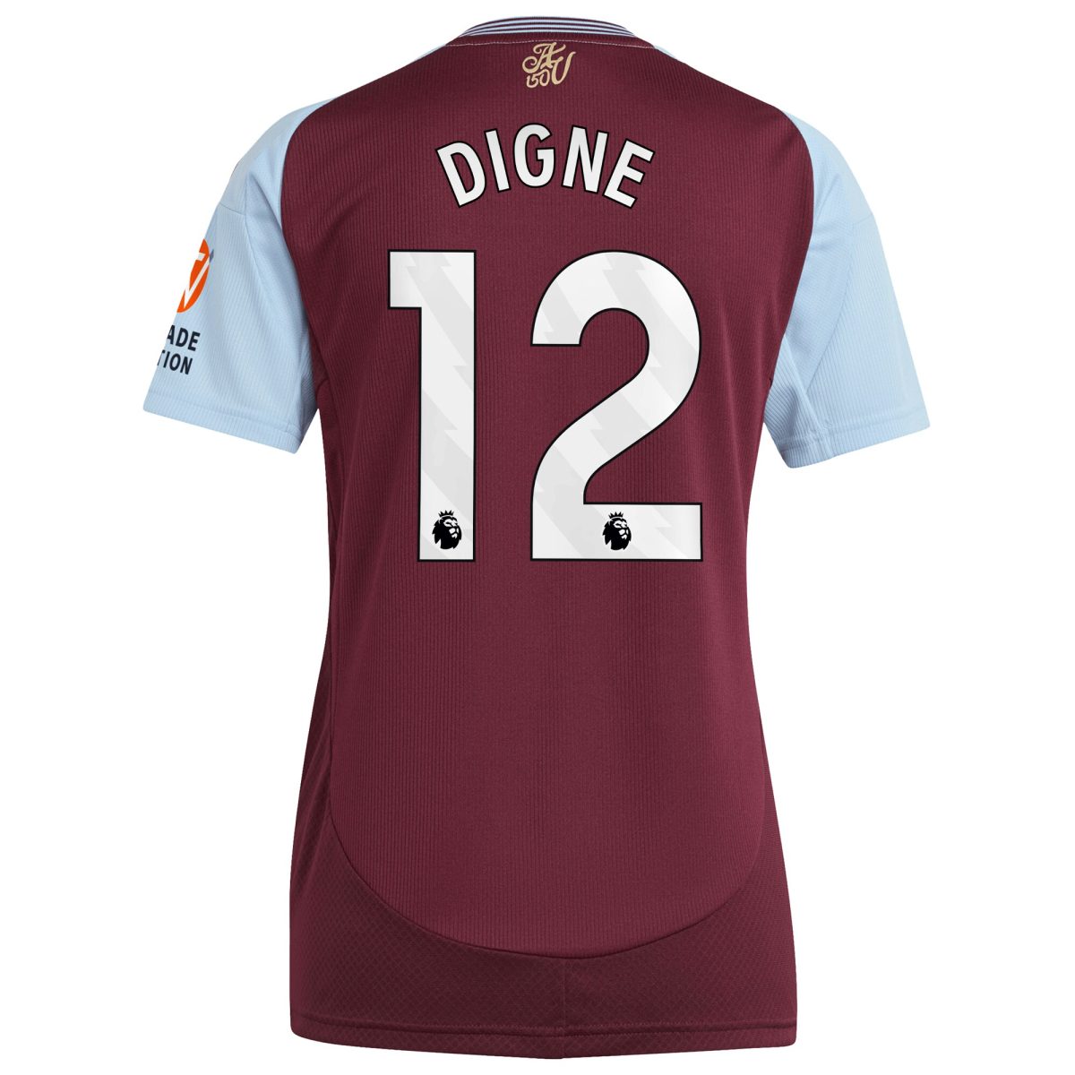 aston villa adidas home shirt 2024-25 – womens with digne 12 printing Collection - Official Aston Villa Kits