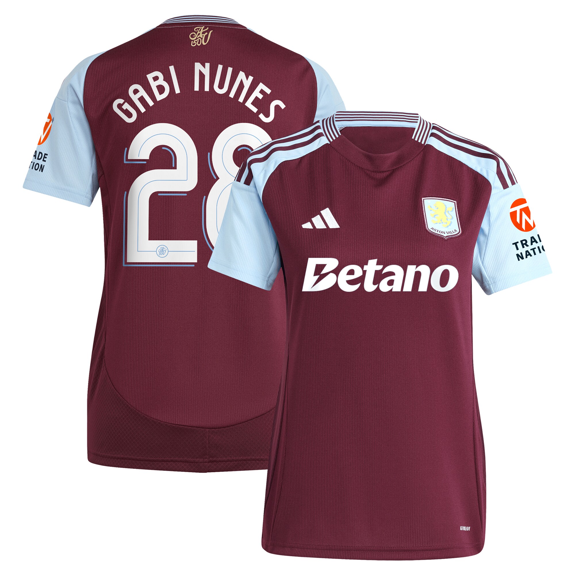 aston villa adidas home shirt 2024-25 – womens with gabi nunes 28 cup printing Collection - Official Aston Villa Kits
