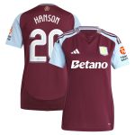 aston villa adidas home shirt 2024-25 – womens with hanson 20 cup printing Collection - Official Aston Villa Kits