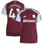 aston villa adidas home shirt 2024-25 – womens with j. ramsey 41 printing Collection - Official Aston Villa Kits