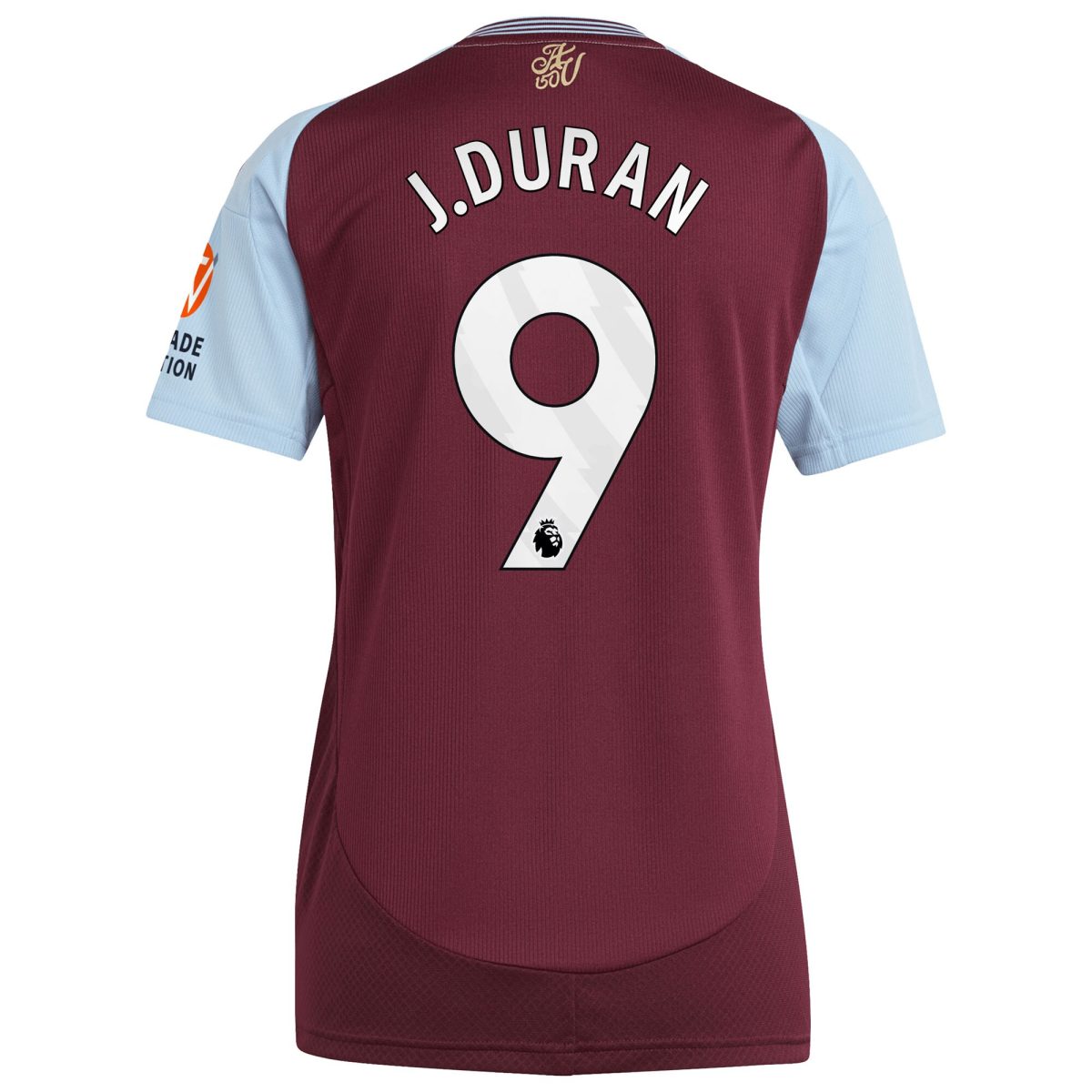 aston villa adidas home shirt 2024-25 – womens with j.duran 9 printing Collection - Official Aston Villa Kits