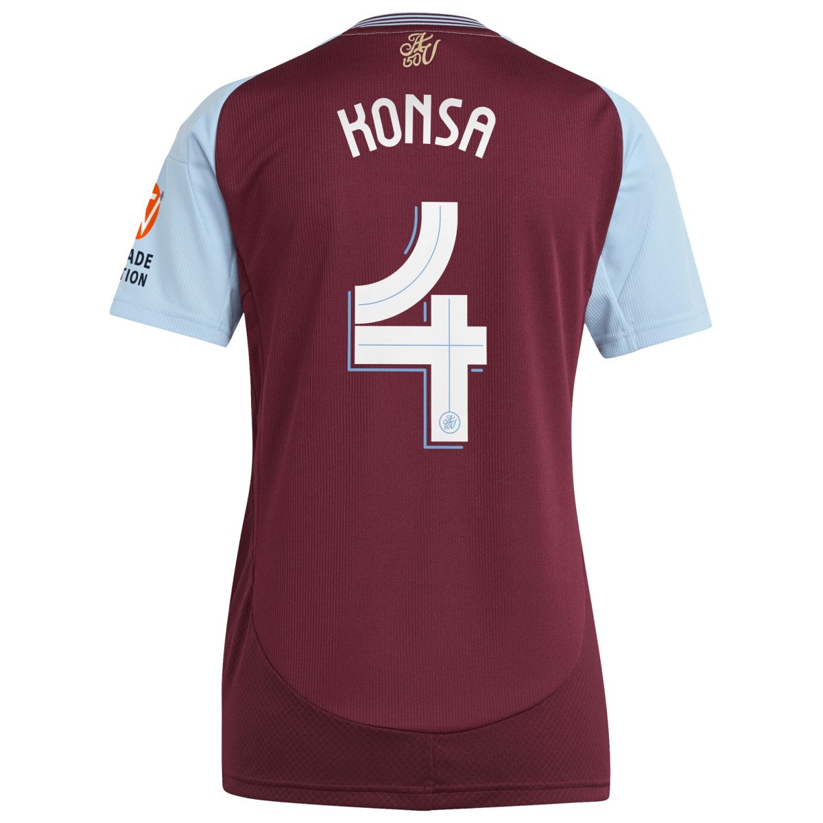 aston villa adidas home shirt 2024-25 – womens with konsa 4 cup printing Collection - Official Aston Villa Kits