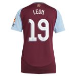 aston villa adidas home shirt 2024-25 – womens with leon 19 cup printing Collection - Official Aston Villa Kits