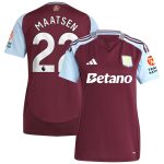 aston villa adidas home shirt 2024-25 – womens with maatsen 22 printing Collection - Official Aston Villa Kits