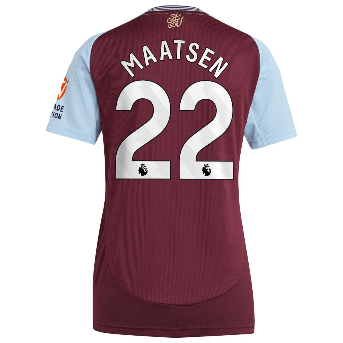 aston villa adidas home shirt 2024-25 – womens with maatsen 22 printing Collection - Official Aston Villa Kits