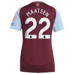 aston villa adidas home shirt 2024-25 – womens with maatsen 22 printing Collection - Official Aston Villa Kits